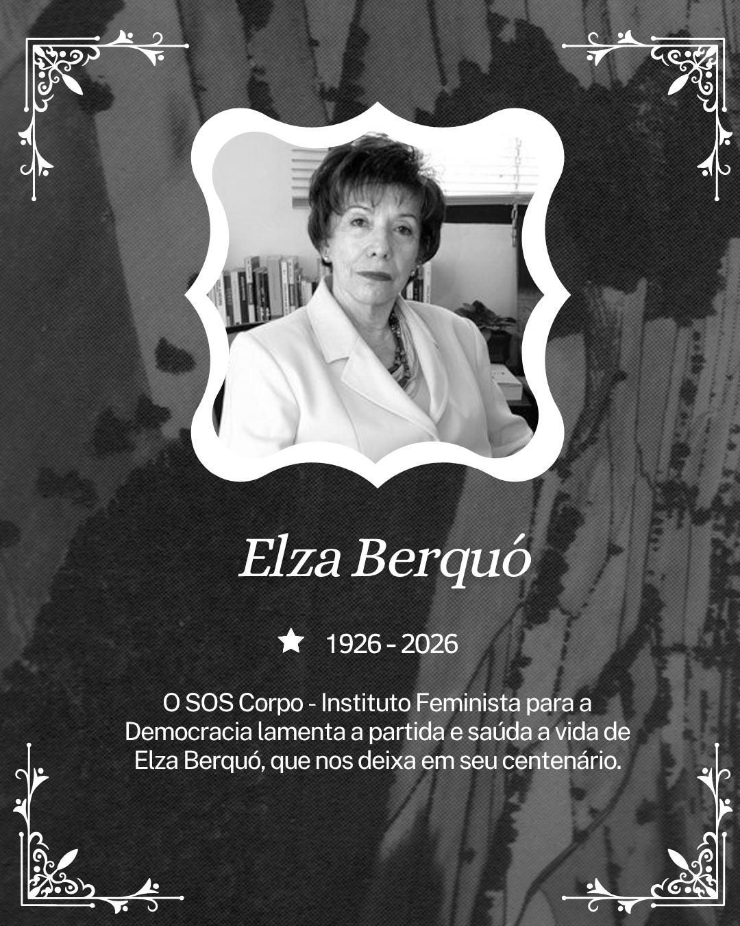Nota de pesar: Elza Berquó